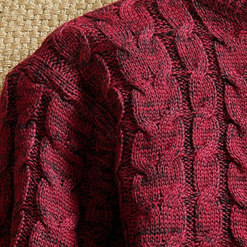 Pulls pour hommes pull décontracté chemisier tricoté col haut garder la chaleur vêtements pour l'hiver 220830