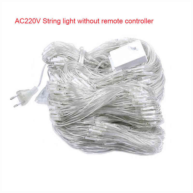 LED String AC220V/Güneş Powered LED Net Örgü String Light 3x2m Ev Bahçe Arka Bahçe Tatil Partisi Noel Peri Dekorasyon Çelenk T220830