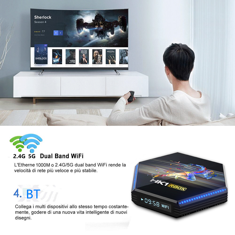 HK1 Rbox R2 Android 11.0 TV Box RK3566 DDR4 8GB 64GB QUART CORE 4G32G 4G 64G 8K Smart Media Player 1000M 2.4/5G Dual Band WiFi BT4