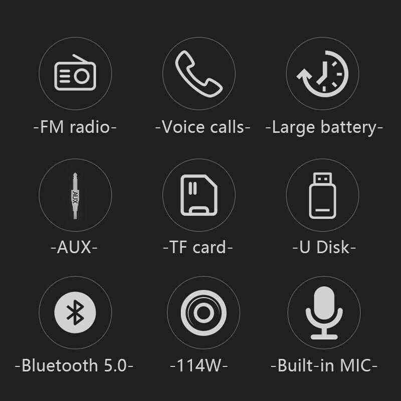 Haut-parleurs portables Radio portable Subwoofer puissant FM sans fil Caixa De Som Haut-parleur Bluetooth Musique Sound Box Blutooth pour les grandes basses haute puissance T220906