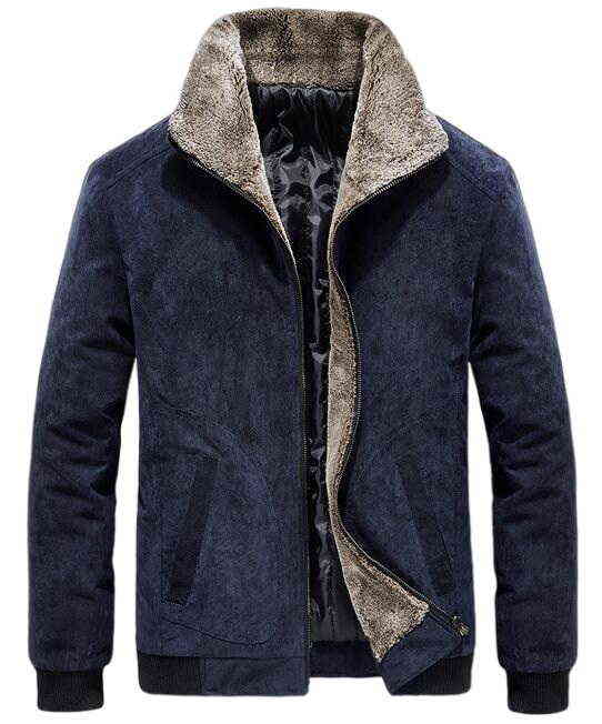 Men's Jackets Corduroy Winter Warm Outfit Parka Asia Size M- 6XL L220830