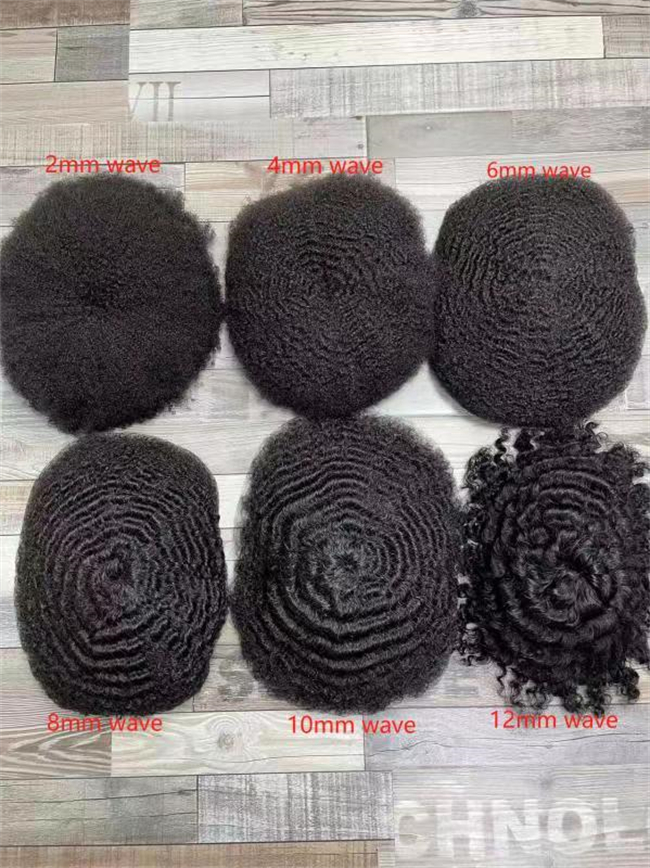 4mm Afro Kinky Curl Brésilien Vierge Cheveux Humains Pièce Couleur Noire Mono Dentelle avec PU Toupée pour Hommes Noirs Livraison Express Rapide4859824