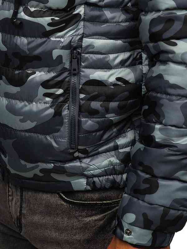 Herenjacks Zogaa modieuze mannen camouflage capuchon Zipper Warm katoenen jas L220830