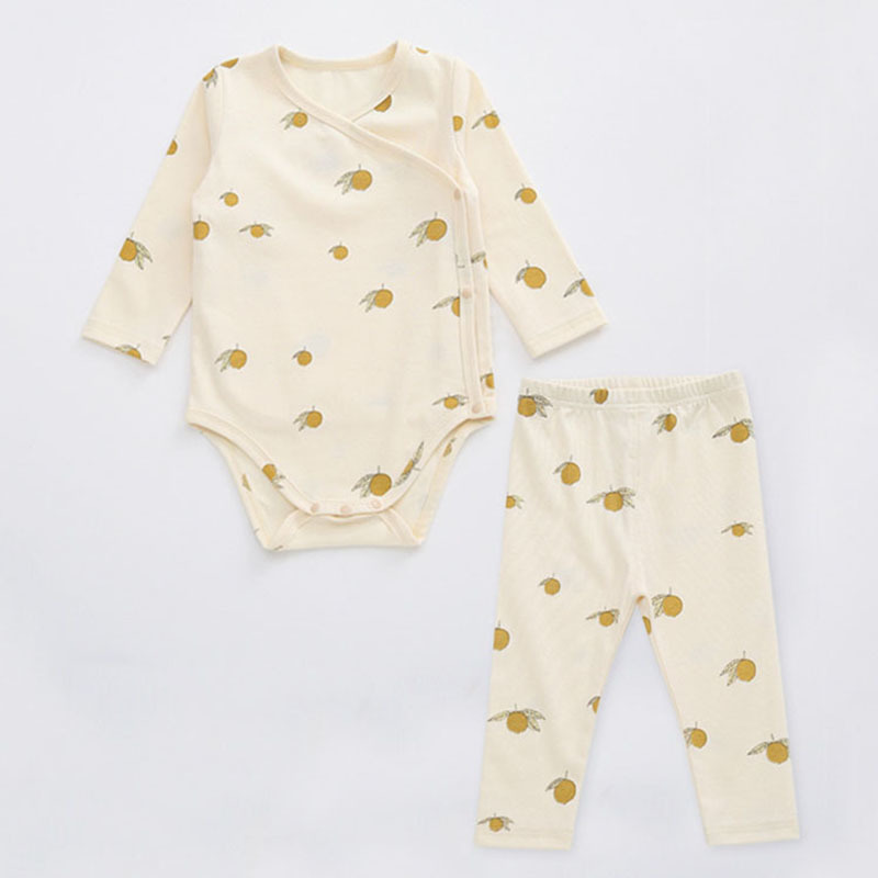 Ensembles de vêtements Ensembles de vêtements pour bébé Ensembles de pantalons et barboteuses à manches longues Coton biologique Born Floral Brand born Baby Boy Girl Clothing For 02Y 220830