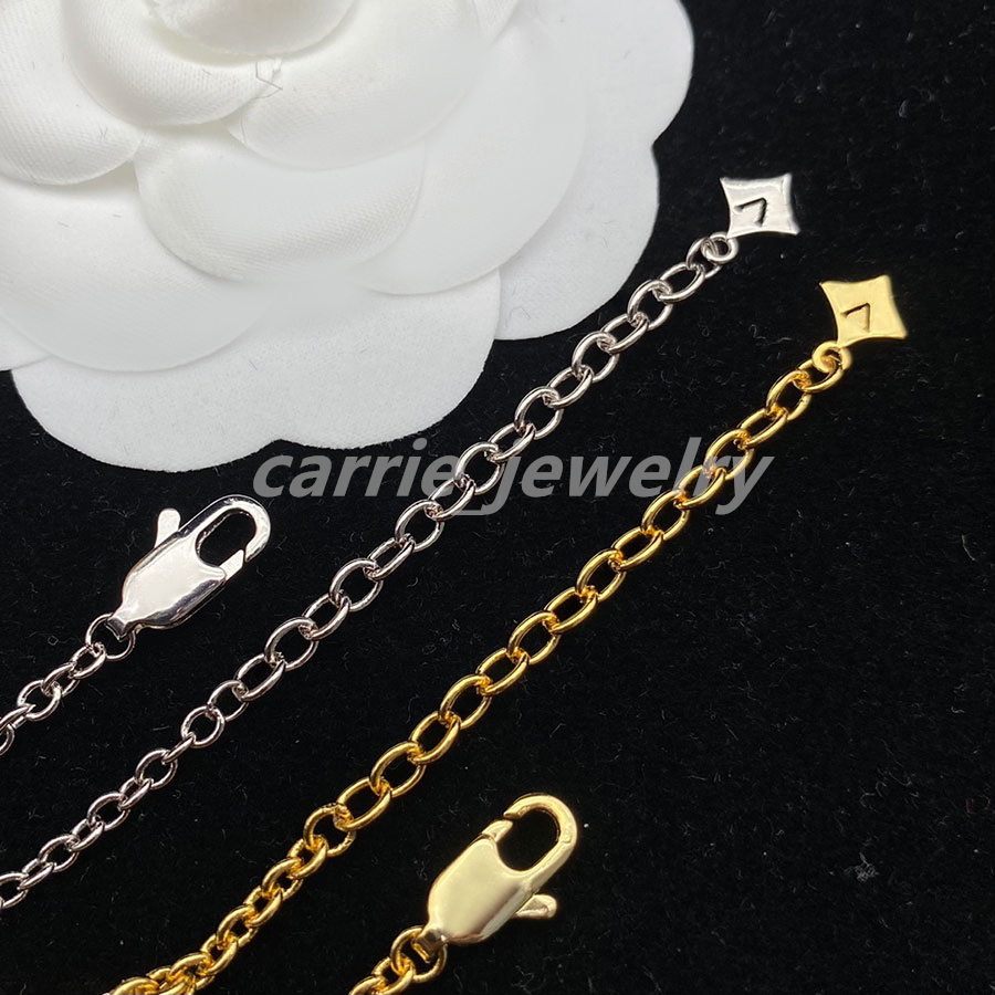 Elegante pulseira pulseira moda jóias homem mulher corrente pulseiras de casamento pedra letras design qualidade superior 7469726