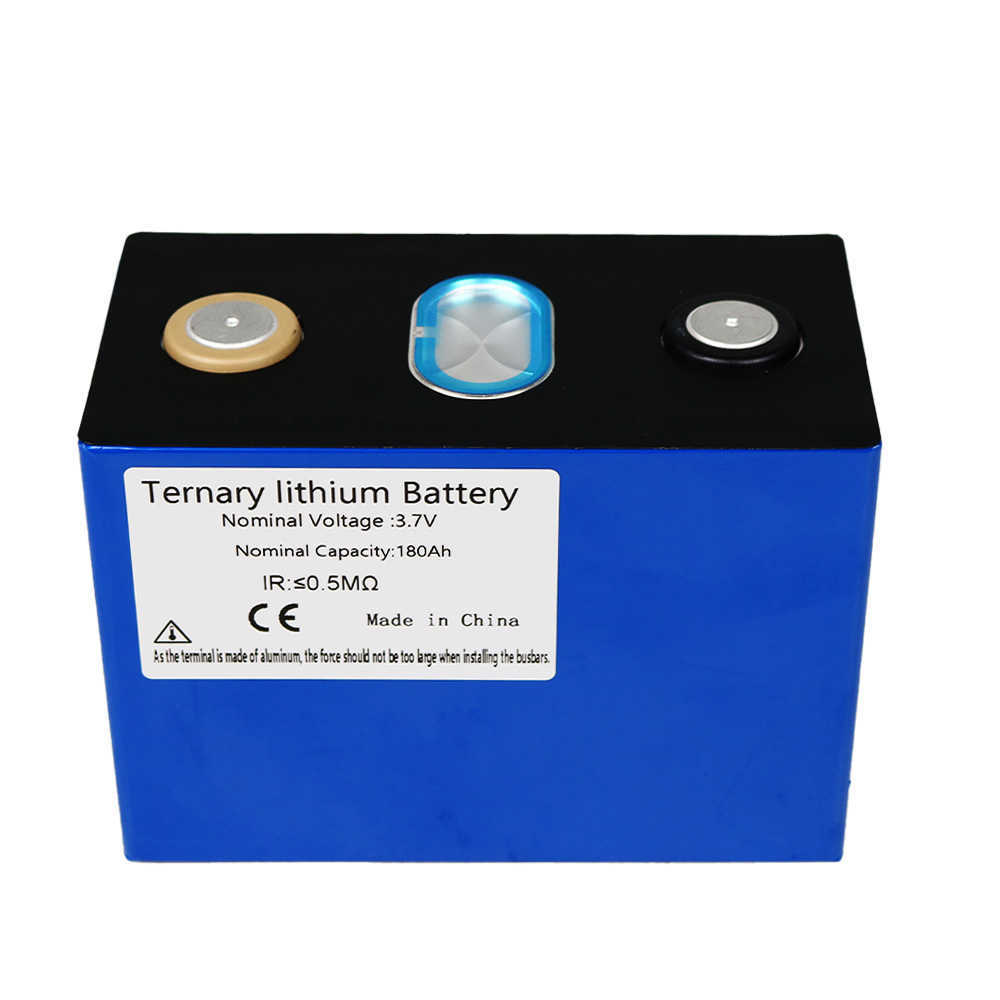 3.7V 180Ah Ternary Litium Battery helt nytt laddningsbart batteri för 3S 12V 24V 10S 36V 48V Solsystem RV Elektriska fordon