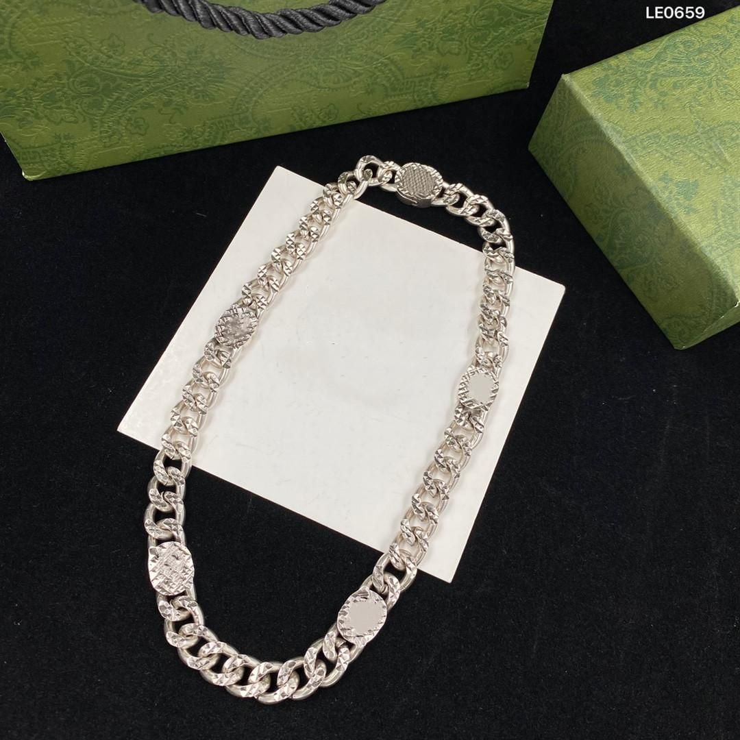 Novo designer colar corrente gargantilha para unissex carta pulseiras fornecimento de corrente ouro alta qualidade charme colares262d