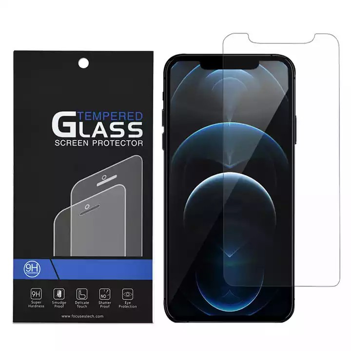 Protector de pantalla de vidrio templado 9H para iPhone 14 Plus Pro Max XS XR 11 12 13 Samsung A51 A71 A52 A72 4G 5G Película protectora con paquete al por menor