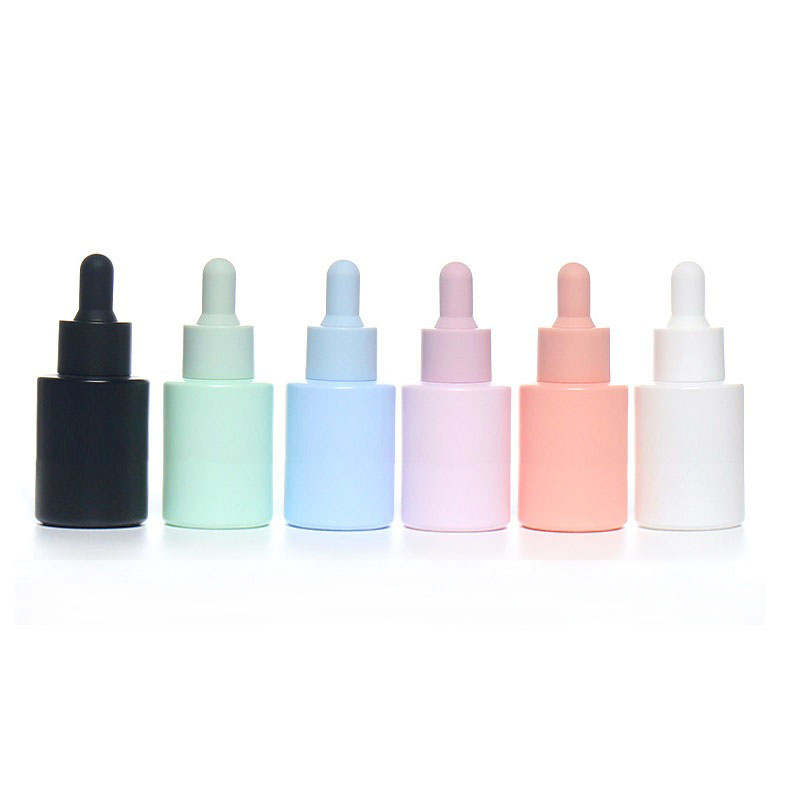 30ml Glass Essential Oil Bottles with Eye Dropper Pipette 1oz Colorful refillable Serum Bottle