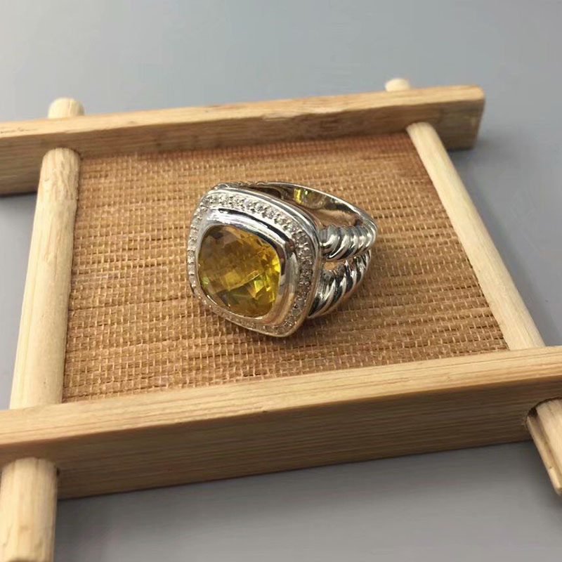 Bagues Vintage en argent Sterling 925 Citrine 11MM pour femmes, bijoux fins, à la mode, cadeaux de noël, cadeaux de fête des mères