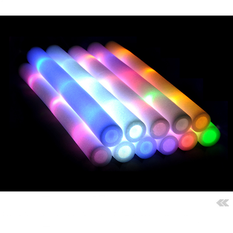 크리스마스 장식 set 다채로운 LED 글로우 스틱 빛나는 폼 스틱 치어 튜브 생일 웨딩 파티 XMAS 용품 221201