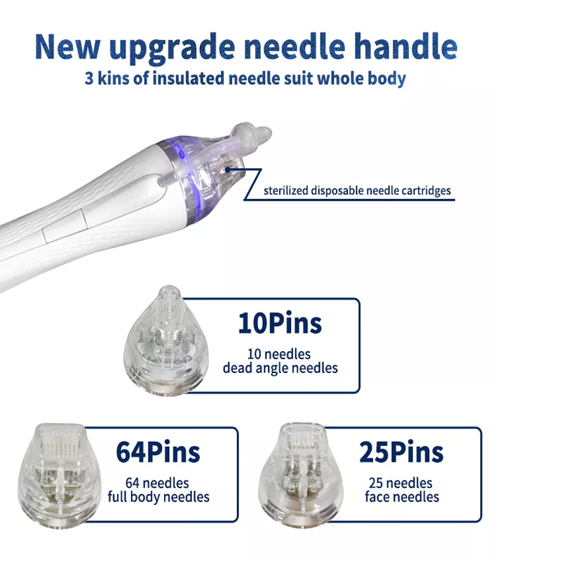 Golden RF Microneedling Patrones: 64 stift, Nanofree Tips - Resurface Hud med Precision Afforbility