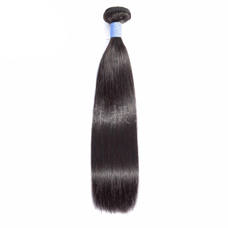 Extensions de cheveux vierges brésiliens péruviens 12A droite soyeuse 10-30 pouces Remy 100% cheveux humains tisse couleur naturelle