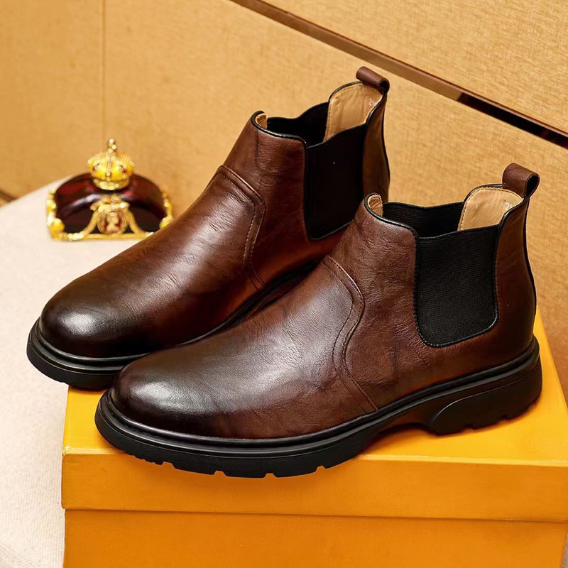 202022 designer de luxo britânico alto superior martin botas homens moda inverno couro genuíno proteção fria sapatos de negócios inverno masculino fivela de metal bota de fundo grosso