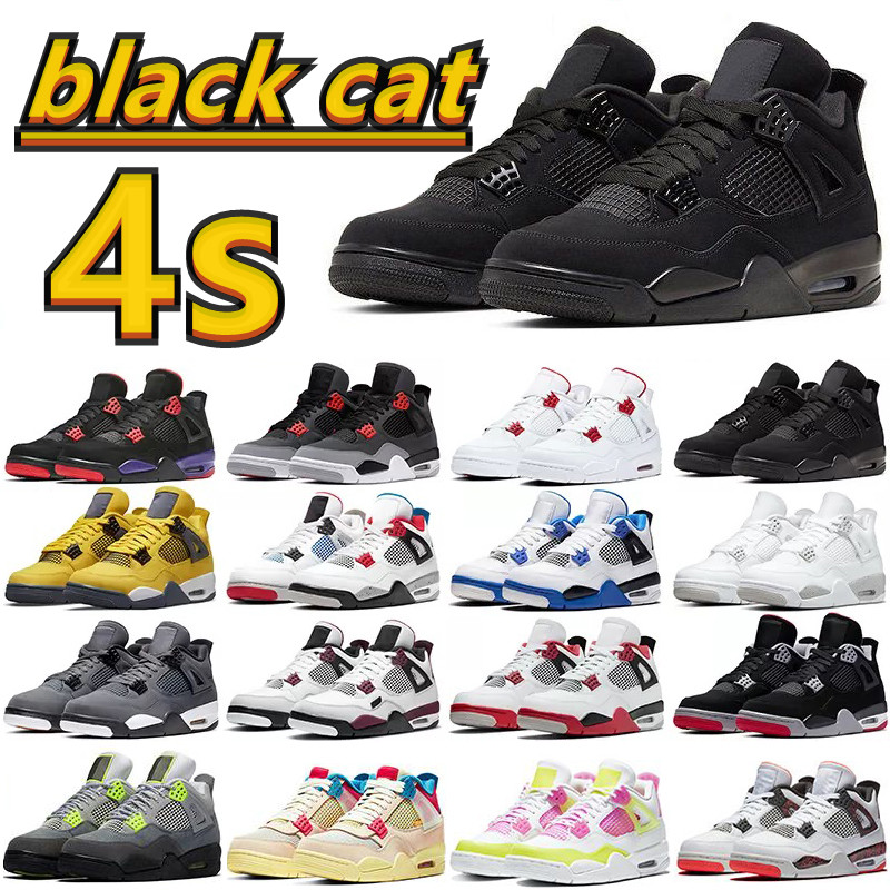 

jumpman 4s men women basketball shoes white oreo black cat university blue sail metallic purple bred shimmer jordans cactus jack star orange