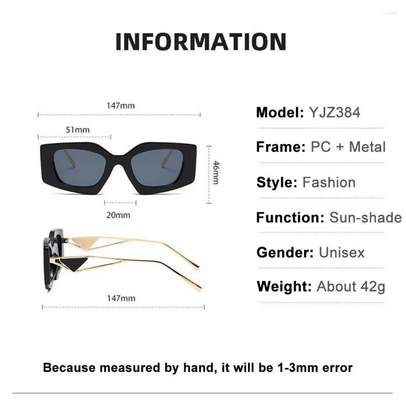 Sunglasses Vintage Square Women Designer Metal Cutout Frame Glasses Ladies UV400 Eyewear331t