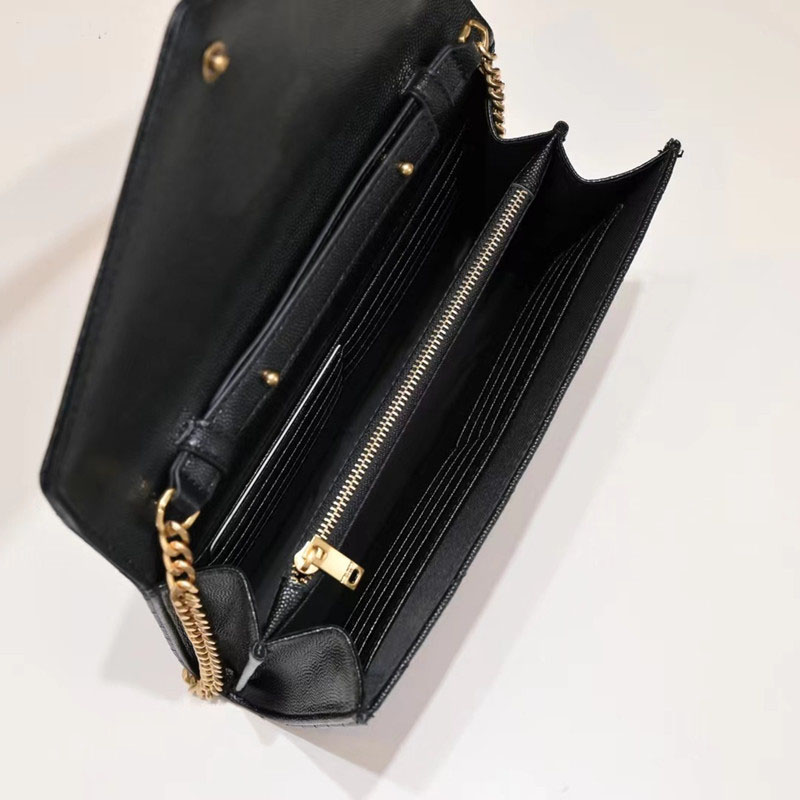 패션 디자이너 여성 가방 여성 어깨 가방 핸드백 지갑 원래 상자 정품 가죽 크로스 바디 체인 고급 품질