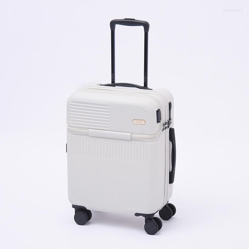 Koffer, Reisekoffer, Handgepäck mit Rollen, Kabinen-Rolltrolley, Herren-Business, leicht, 305 g