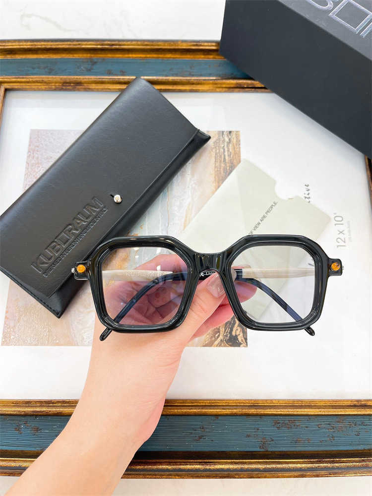 Luksusowe projektantów okularów przeciwsłonecznych 2023 Nowa duża rama Kuboraum P9 Polokonal dla mężczyzn i kobiet można dopasować do Myopia5016237