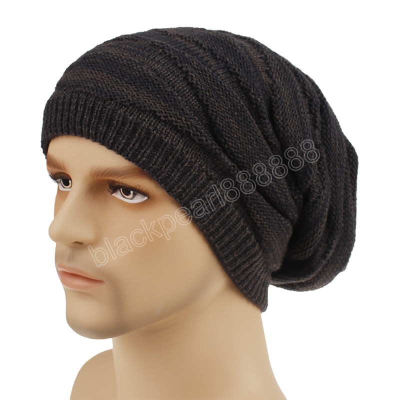 Automne Hiver Adulte Salouchy Bamans chapeau tricoté Femmes Men Double couche Skullies Caps Chapeaux pour filles