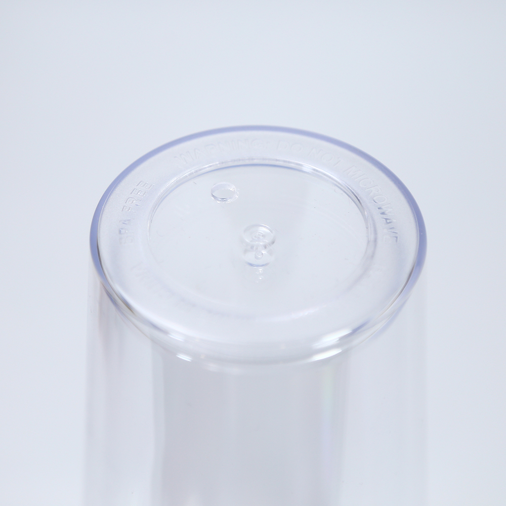 米国倉庫24Ozプラスチックフラット蓋水、黒いストローダブルウォール再利用可能なポータブル710mlオフィスコーヒーマグ透明アクリル飲料カップDIY