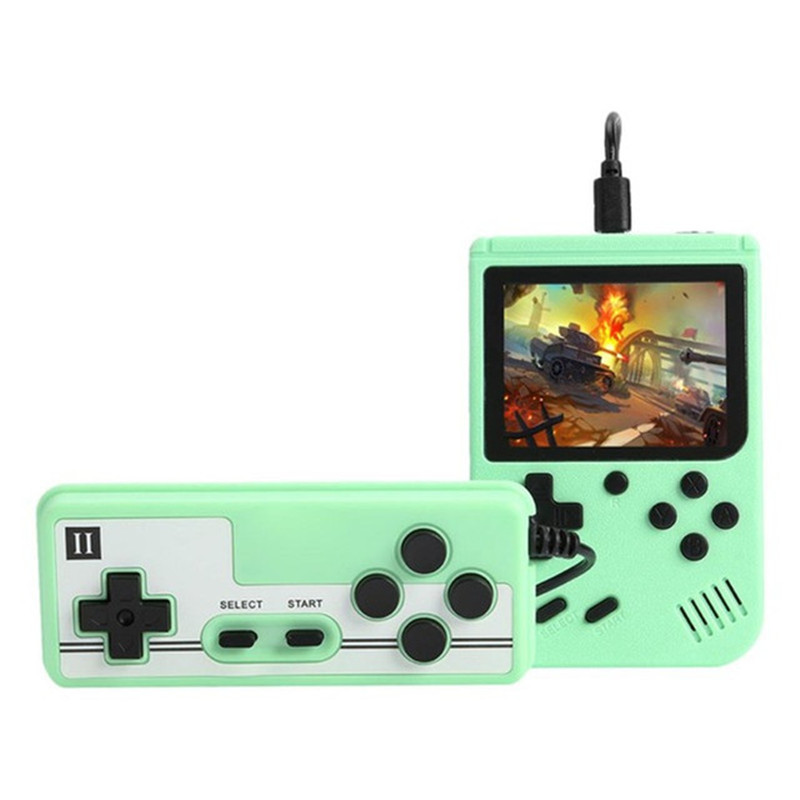 Console de jeu Portable Macaron, lecteur vidéo rétro, peut stocker 500 jeux en 1, berceau LCD coloré 8 bits, Support double mode