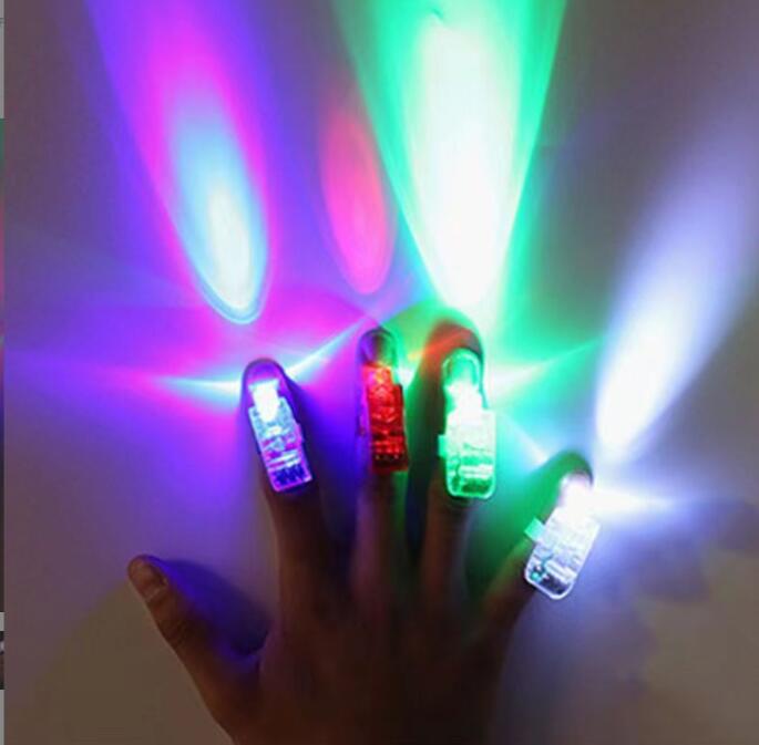 Juldekoration LED -fingerlampa handskar fingrar ringer ljus glöd laser finger strålar blinkande ljus festival party flash barn ra269c