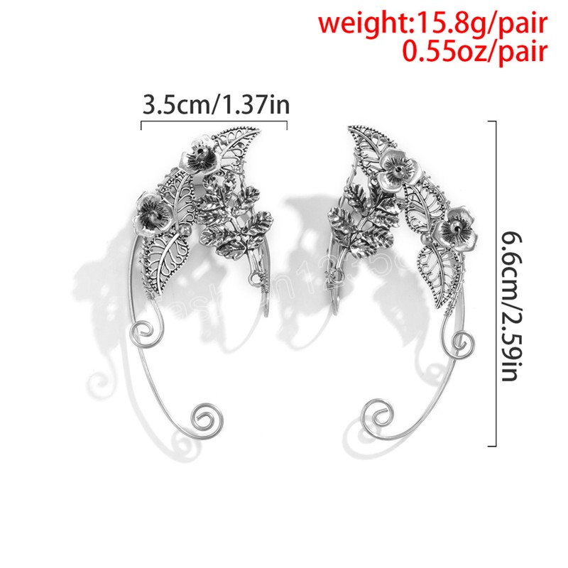 Ear Cuffs Earrings Women Trendy Silver Color Fake Piercing Clip on Earrings Costume Party Jewelry