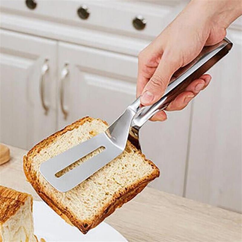 304 Aliments en acier inoxydable Tong Tong Spatule Pain polyvalent Viande Vegetable Clip BBQ Clip Home Camping Cooking Tools