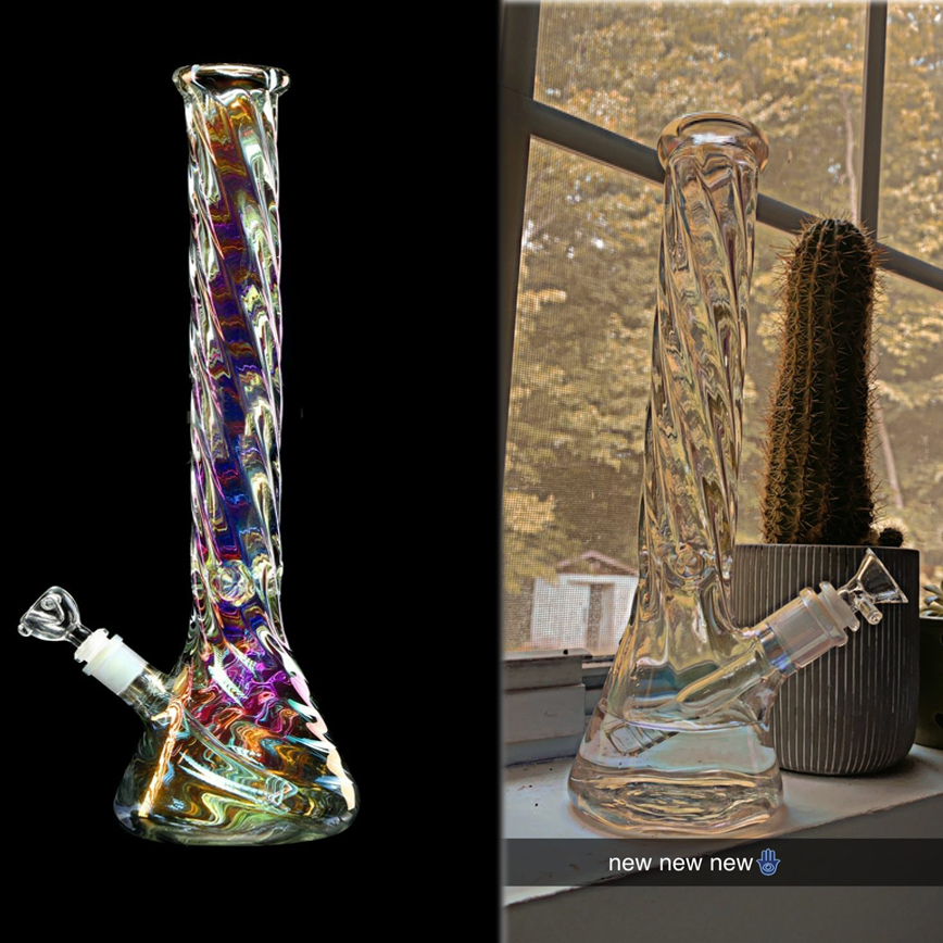 Sigara Su Boruları Gökkuşağı Cam Bong Bongs Downstem PERC CAM DABBER SIGARETTE DAB DAB DAB TIBS 14mm Eklem