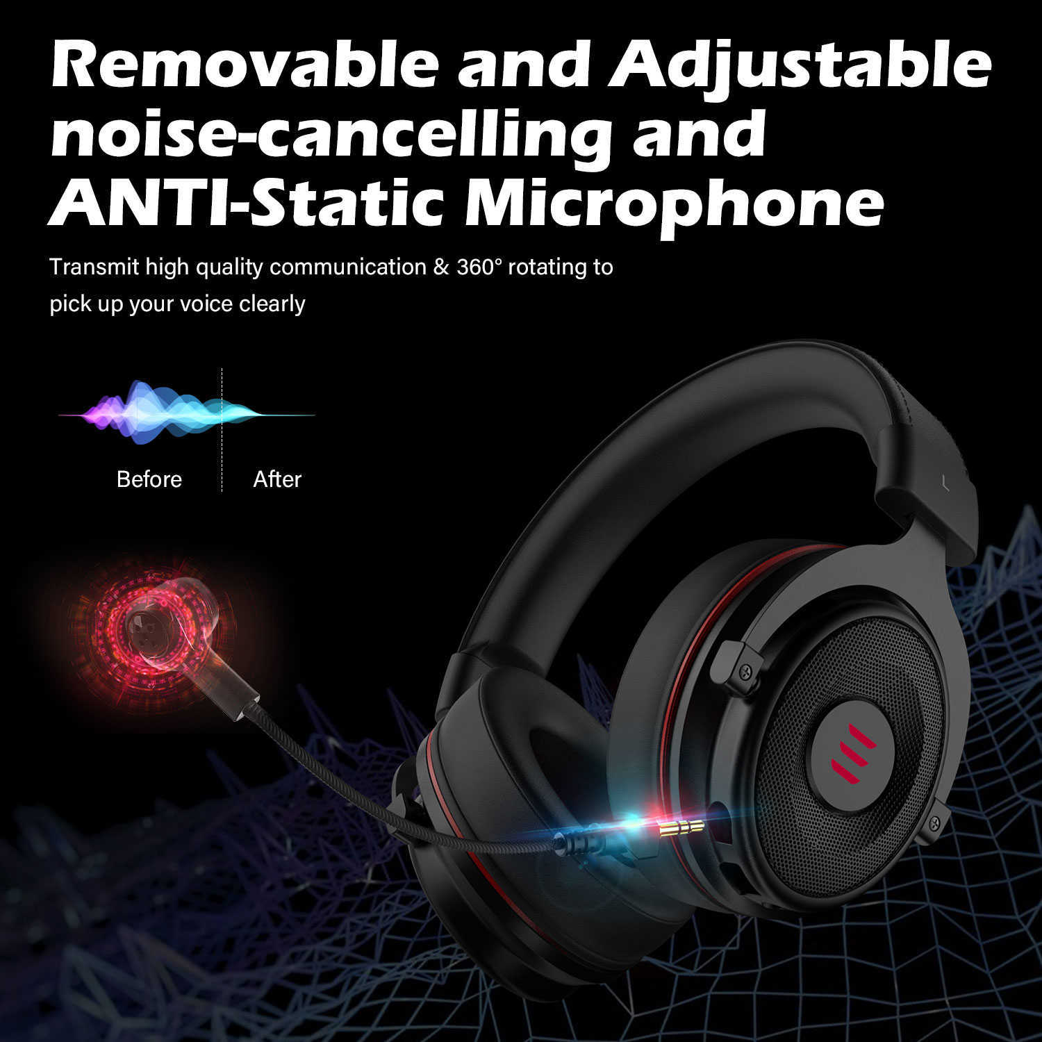 Microphone E900 Pro 71サラウンドヘッドセットゲーマーUSB35mm Wired Headphone for PC PS4 Xbox One Earphones6098926を使用したEKSAゲームヘッドセット