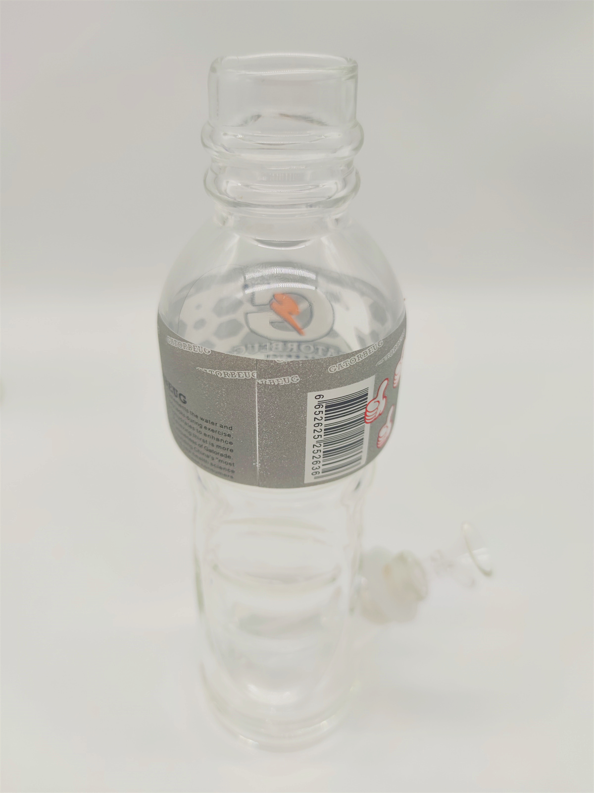 2021 Gatorbeug Огрозистый бонг прозрачный 10 -дюймовый стеклянные бонги водяные трубы Gatorade пить бутылка для курящей труб