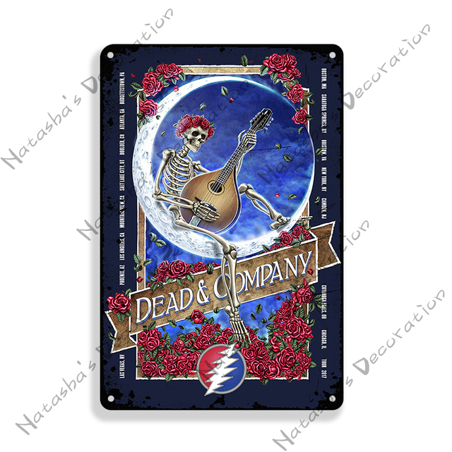 The Grateful Dead Rock Metal Tin Sign Rusty Vintage Posters Singer Band Metal Poster Home Bar Club Wall Plate 20cmx30cm Woo