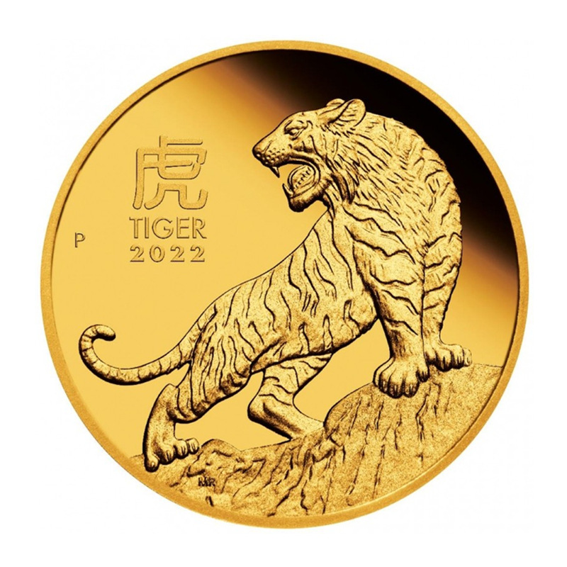 Moneda conmemorativa del Año Australiano del Tigre de artes y artesanías Moneda del zodiaco australiano 2022 nueva moneda de tigre