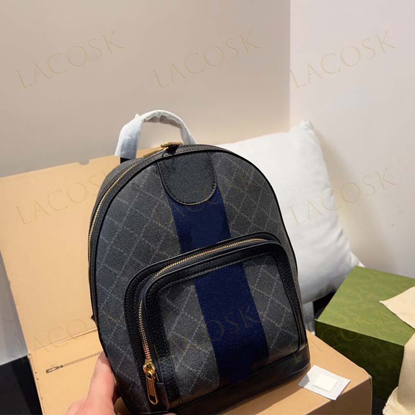 Men Women Backpacks Classic Designer Letter School Bags Ophidia Backpack Genuine Leather Girls Boys Travel Bag