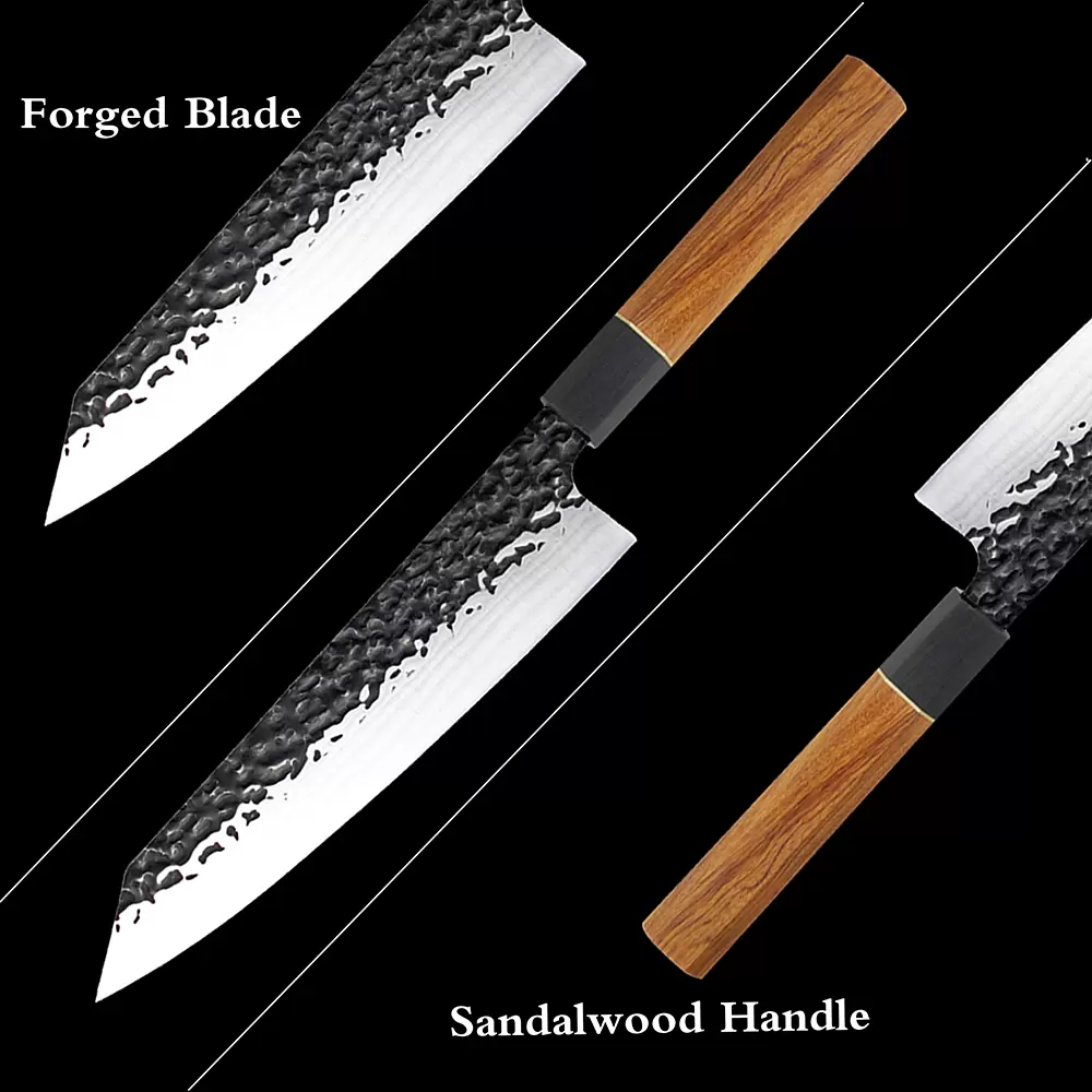 Köksknivar Set 1-6 Handgjorda smidda högt kol rostfritt stål Japanska Santoku Chef Lnife Sharp Cleaver Slic Tool318m