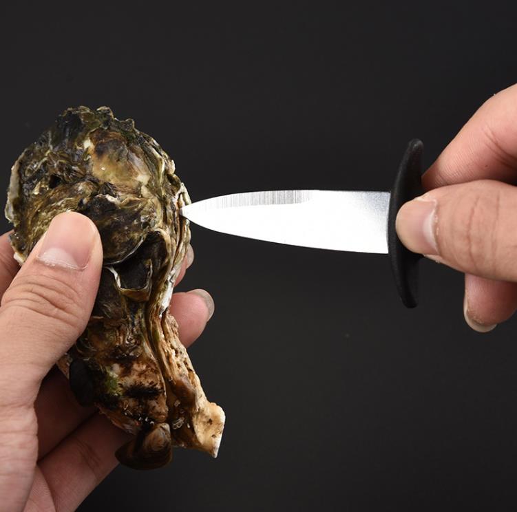 Ferramentas de cozinha Faca de ostras Profissional Oyster Artefato de mão aberta manual de aço inoxidável fã de fã de frutos do mar Ferramenta de churrasco SN412