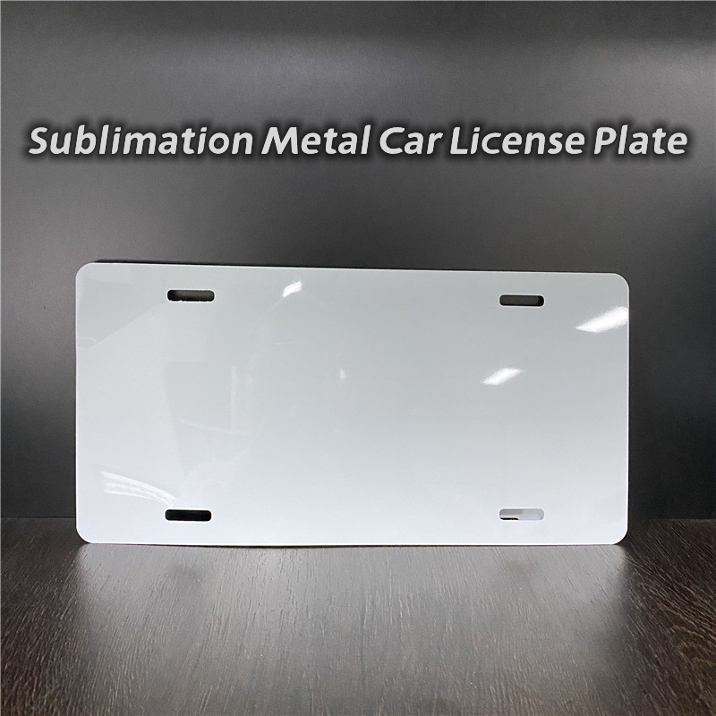 12x6inches sublima￧￣o placa de carro metal transfer￪ncia de calor consum￭veis em branco Consum￭veis Impress￣o Placa de alum￭nio Diy Z11
