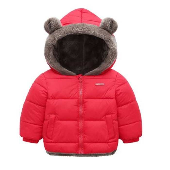 Nieuwe stijl kinderkleding omlaag katoenen jas jongen meisjes winter lamb fleece jas kinderen ritssluiting kapperdik