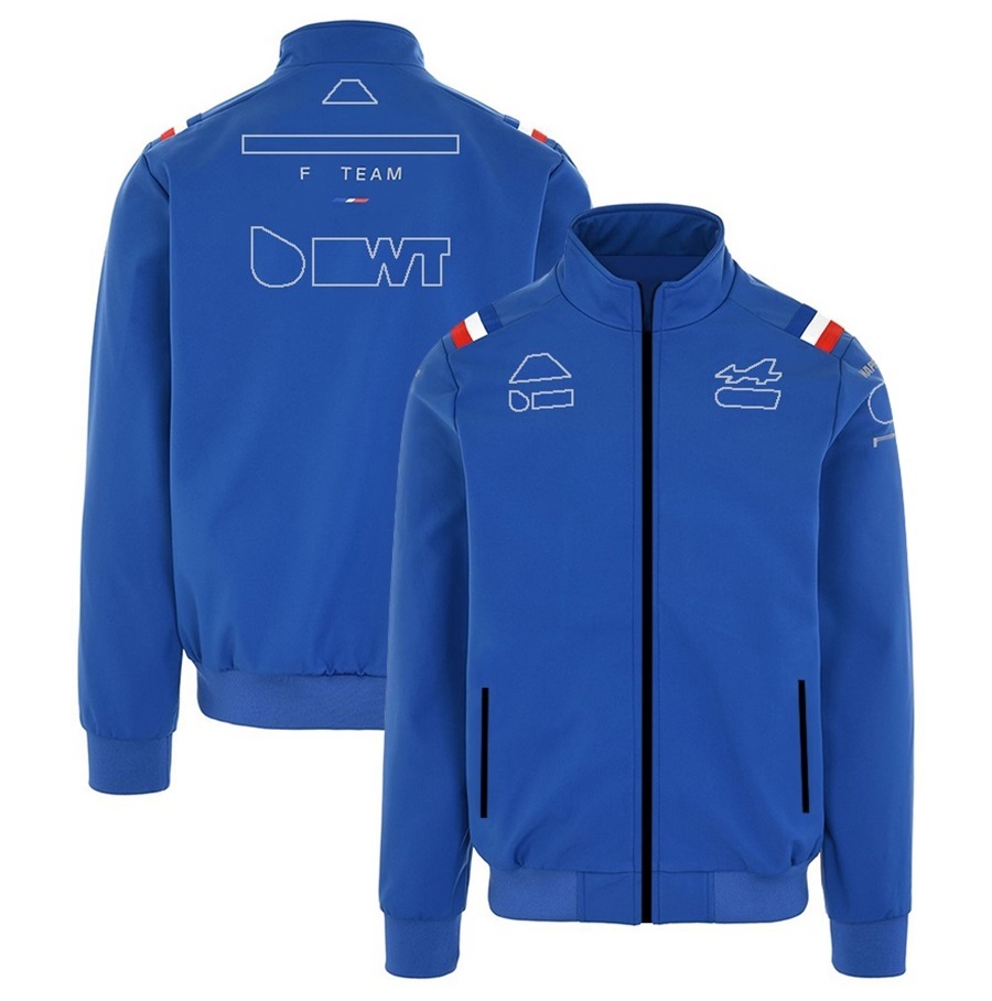 F1 2022-2023 Drużyna Kurtka z kapturem Formuła 1 Kierowca Wyścig Bluza Windbreaker Autumn and Winter Men's Wind Windproof Zipper 281a