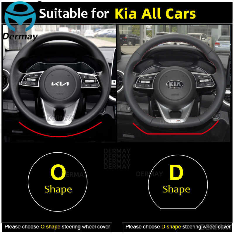 PU Leather Dermay Auto stuurwielhoes voor Kia ceed Sportage Picanto Cerato Seltos Soul Rio 3 4 5 Auto -accessoires