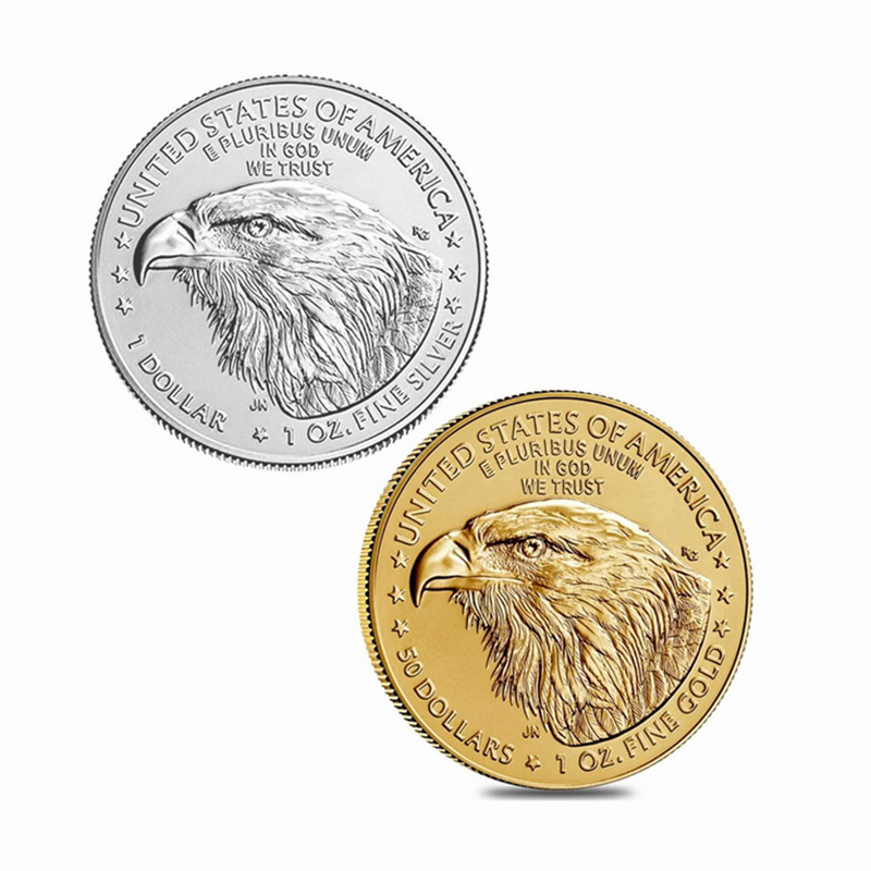 Arts and Crafts New 2022 Foreign Trade Coin Commemorative Medallion Coin Cross border Eagle Ocean