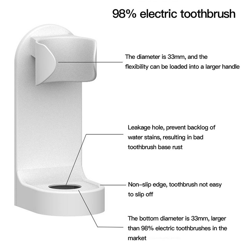 Toothbrush Stand Rack Organizer Electric Toothbrush Wall-Mounted Holder Space Saving Bathroom Accessories ZXF77