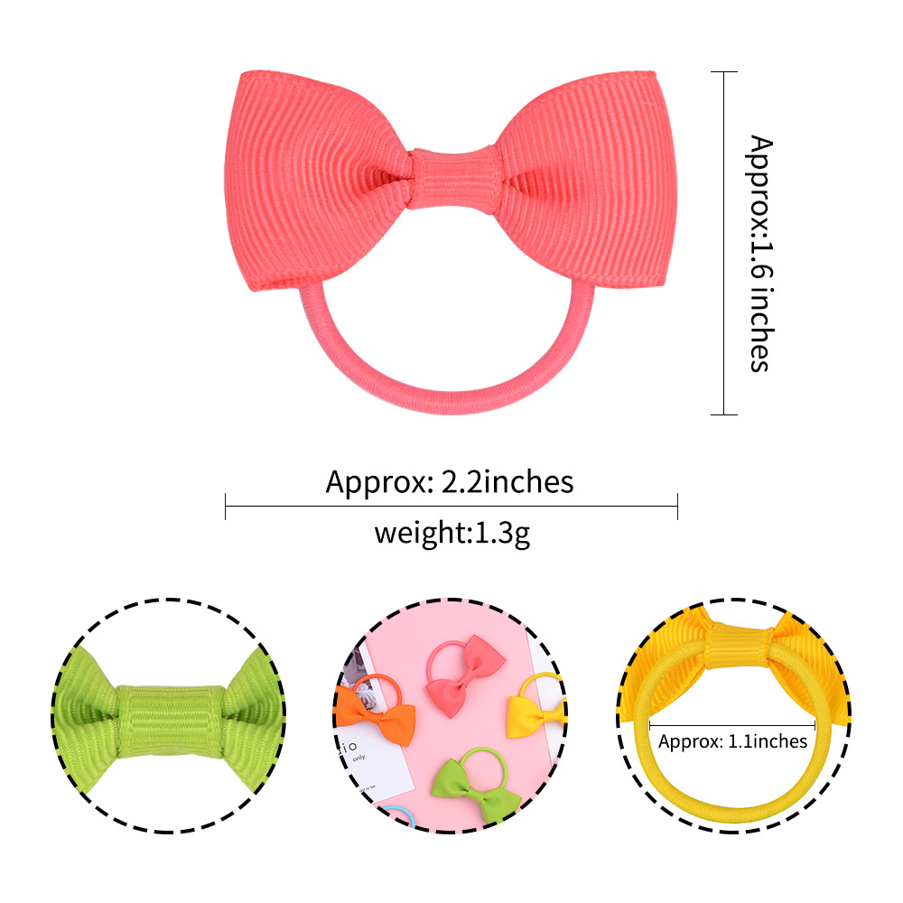 Multi Colors Euro Fashion Girl Kids Hair Accessory Princess Candy Color Bow Knot Hårband för barn 2,2 tum All Match