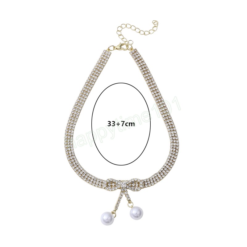 Collier de luxe en forme de cœur et de perles, ras du cou, chaîne suspendue, cadeau de demoiselle d'honneur de saint-valentin, bijoux Boho