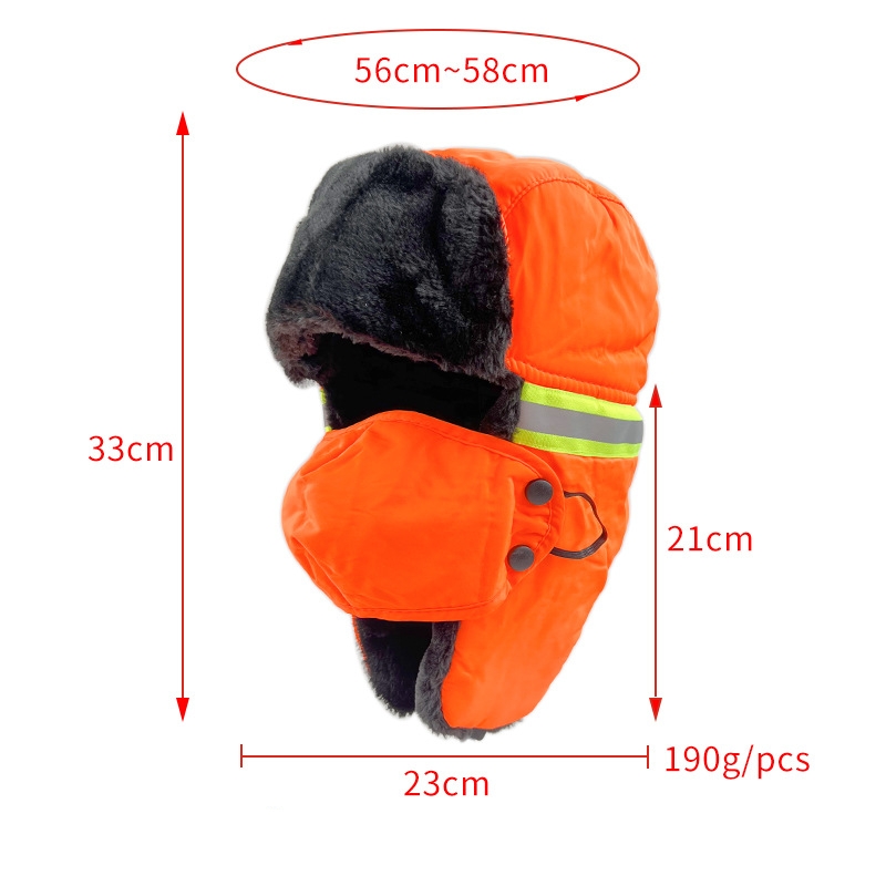 MENS Womens Winter Trapper Hat Russian Trooper Earflap Warm Snow Ski Mask Cap Outdoor Reflective Balaclava Earflap p￤ls Bomber Hatts With Scarve