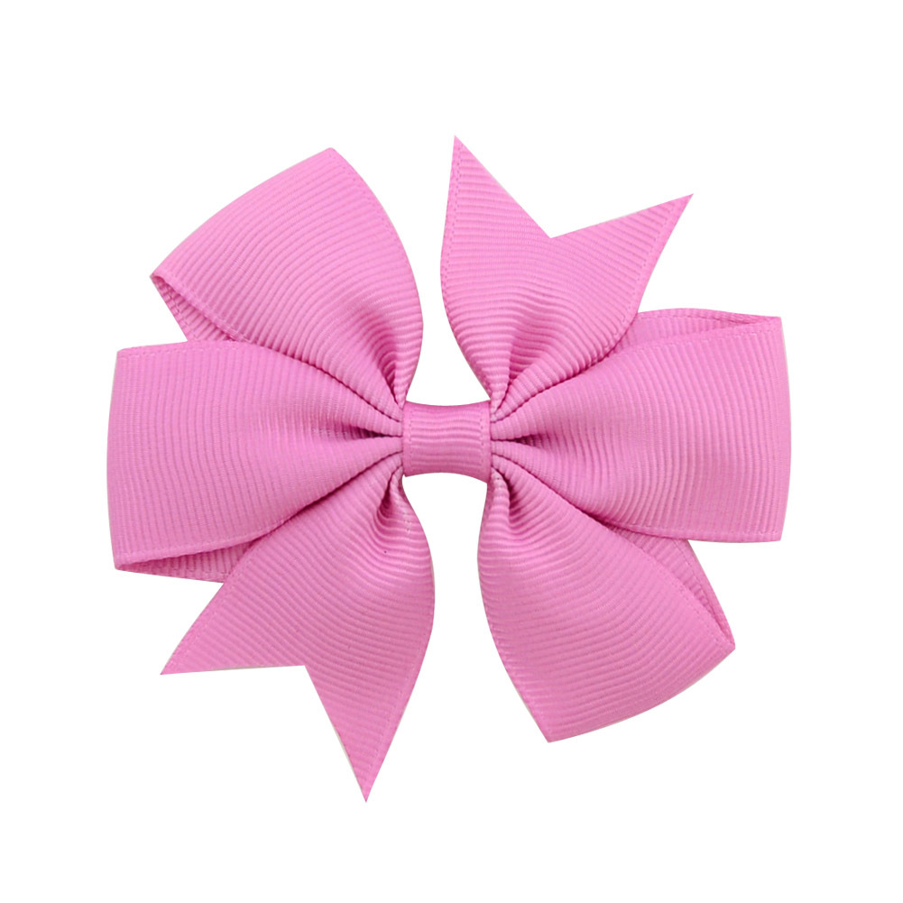 3.0 inch Hair Accessories girl Solid Color Barrettes hair Bow Child party Christmas Gift clipper