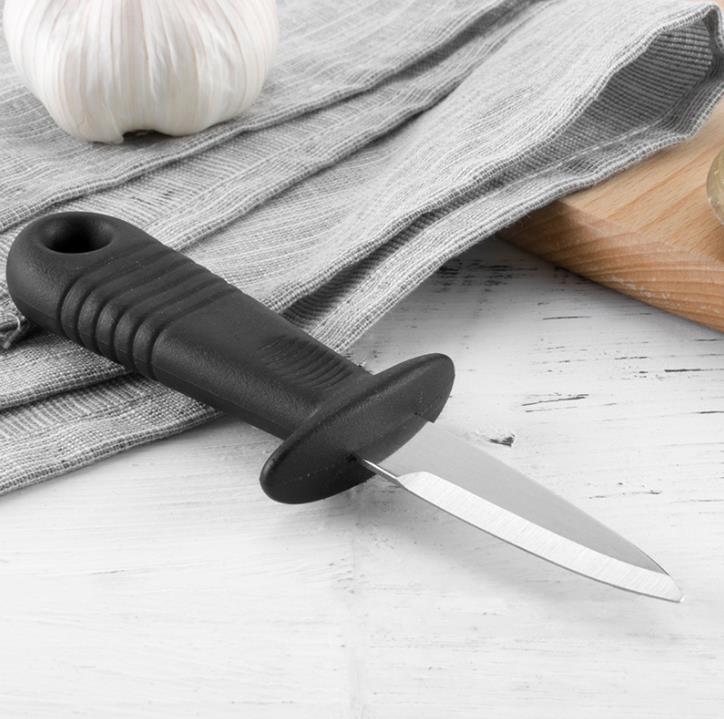 Keukengereedschap Oyster Knife Professionele Oyster Open Hand Artefact Roestvrij staal Handmatige Ventilator Shell Seafood Barbecue Tool SN412