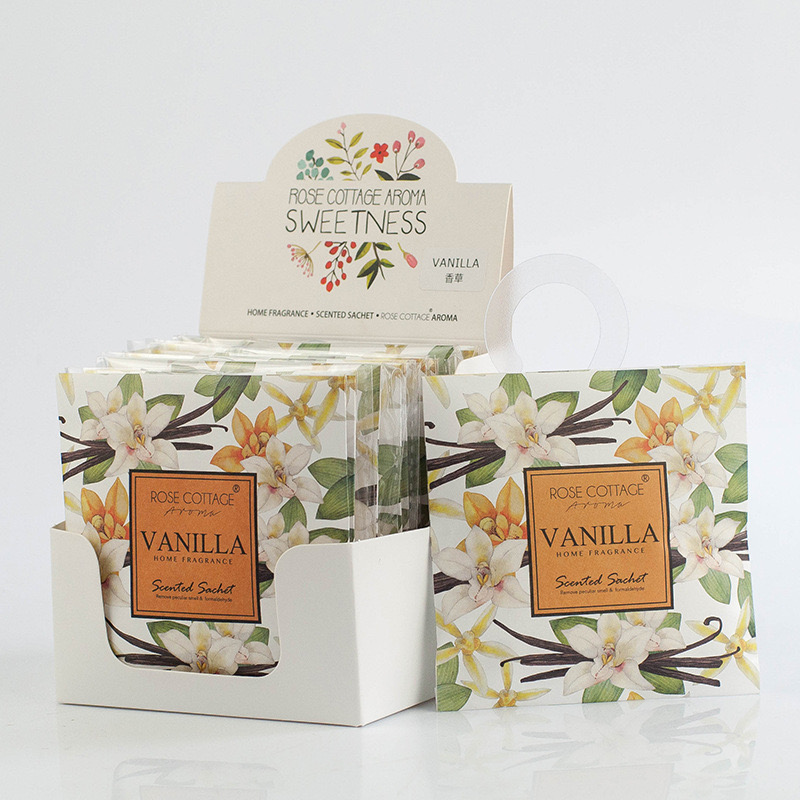 Оптовая бумага пакеты с пакетами автомобиль воздух освежитель цветок ваниль домашний аромат саше с пакетом аромата шкаф