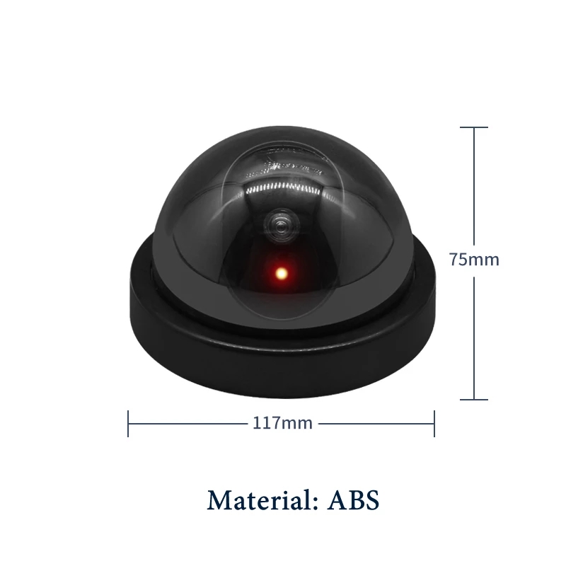 Dummy Wireless Security Fake Camera Simulated video Surveillance CCTV Dome With Red Motion Sensor Detector LED Light Home Outdoor 7834489